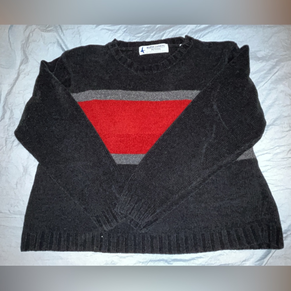 Vintage Marsh Landing Crew Sweater Petite Large